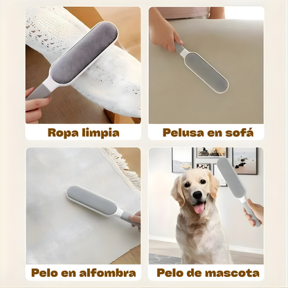 Cepillo Quitapelo Doble Cara Con Funda Auto Limpiante