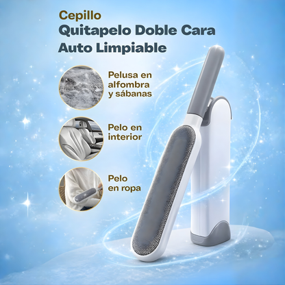Cepillo Quitapelo Doble Cara Con Funda Auto Limpiante