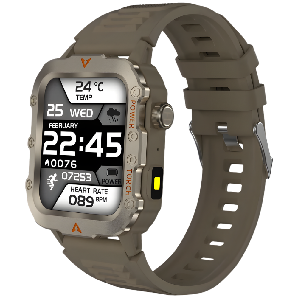 Outdoor Sports Smartwatch with LED Flashlight