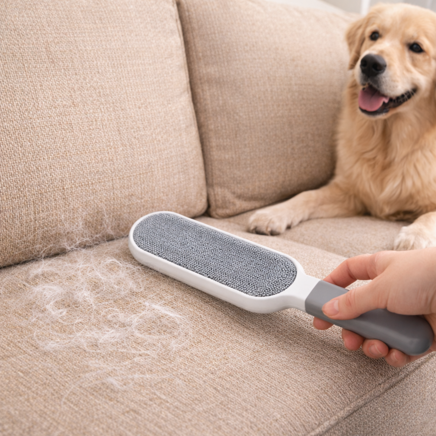 Cepillo Quitapelo Doble Cara Con Funda Auto Limpiante