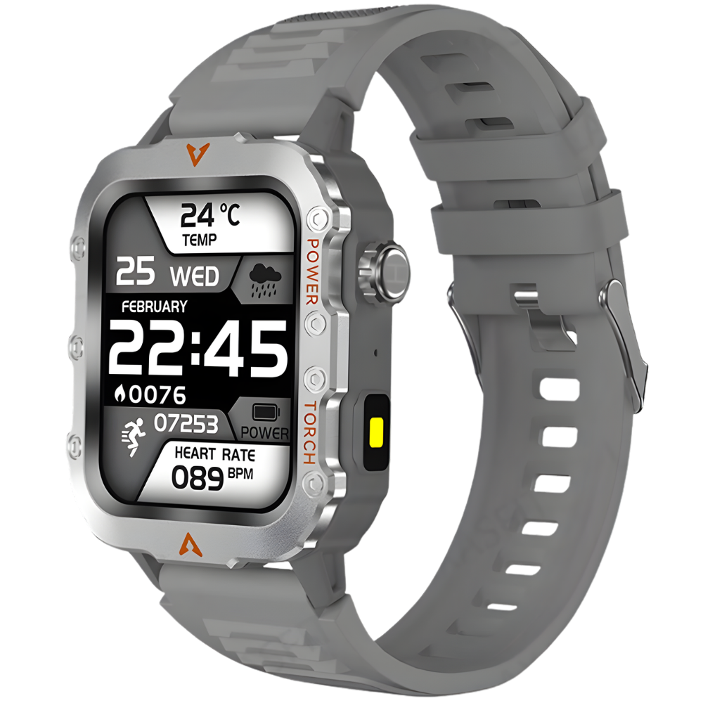 Outdoor Sports Smartwatch with LED Flashlight