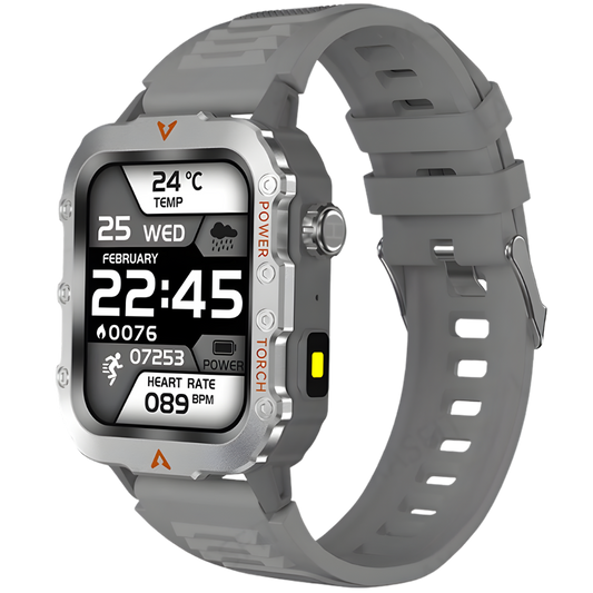 Outdoor Sports Smartwatch with LED Flashlight
