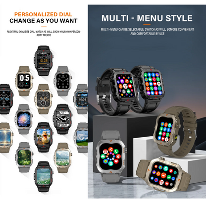Outdoor Sports Smartwatch with LED Flashlight